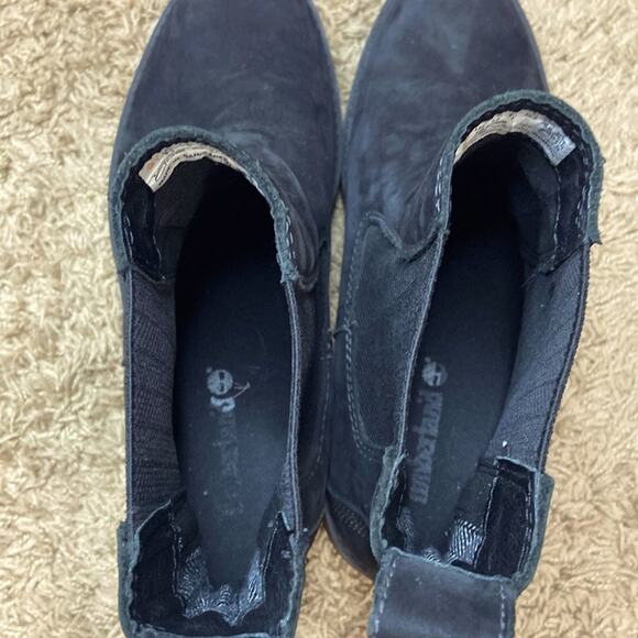 Timberland Women Black Full Grain Brimfield Mid Chelsea Boot Size 9.5 - Picture 7 of 11